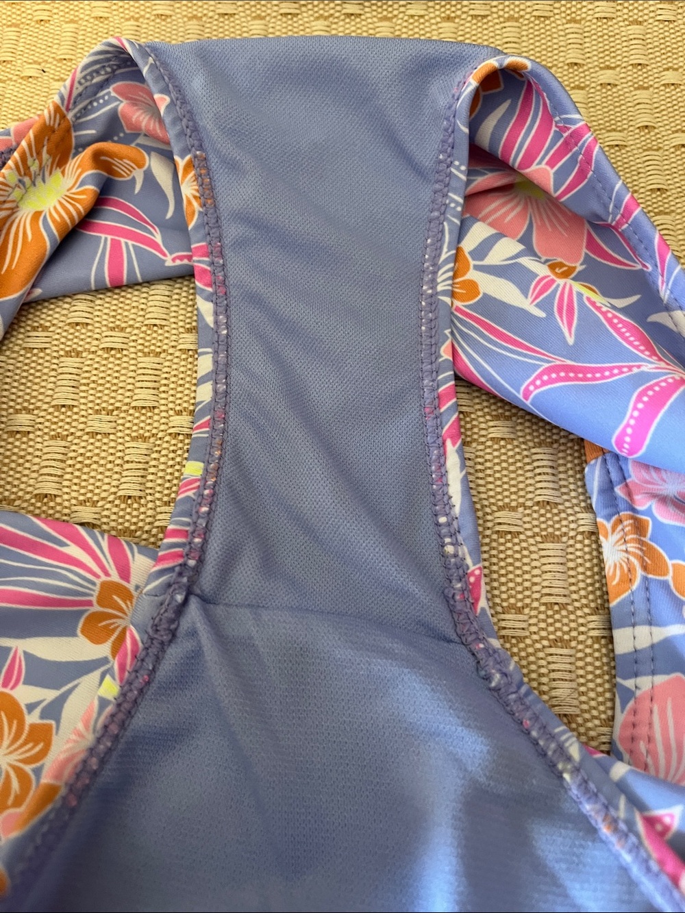 Hurley Girls Lavender Pink and Orange Floral 2 Piece Swim Set - Picture 12 of 12